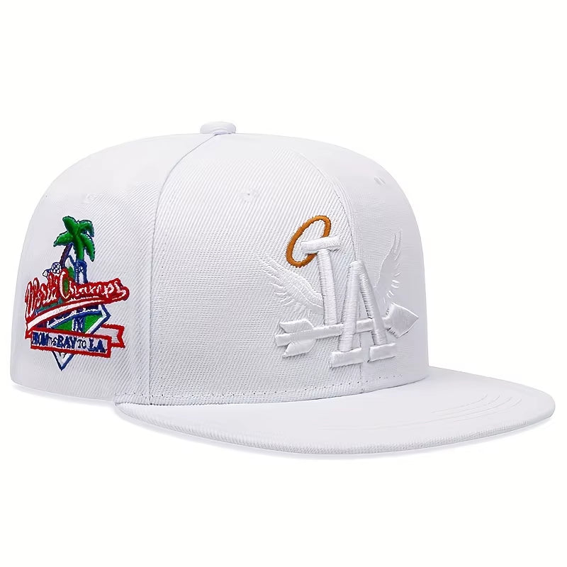 Fashion Unisex LA Embroidery Baseball Caps Los Angeles Snapback Hat Angel Wings Hip Hop Caps Outdoor Adjustable Casual Sun Hats